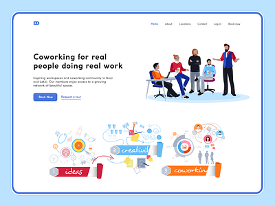 Coworking space Landing Page coworking space figma landing page office ui