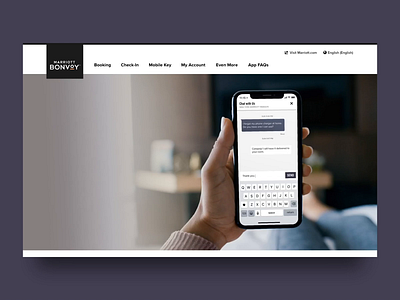Marriott Bonvoy App Microsite animation design hotel hotel app marriott microsite mobile principle app prototype animation sketch website