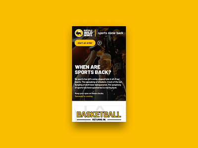 BWW / Sports Come Back principle app prototype animation sketch sports sports design ui design uiux web web design