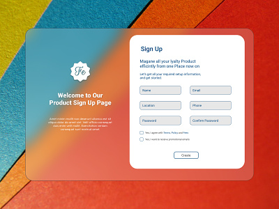 Minimal Sign Up Page - UI Design