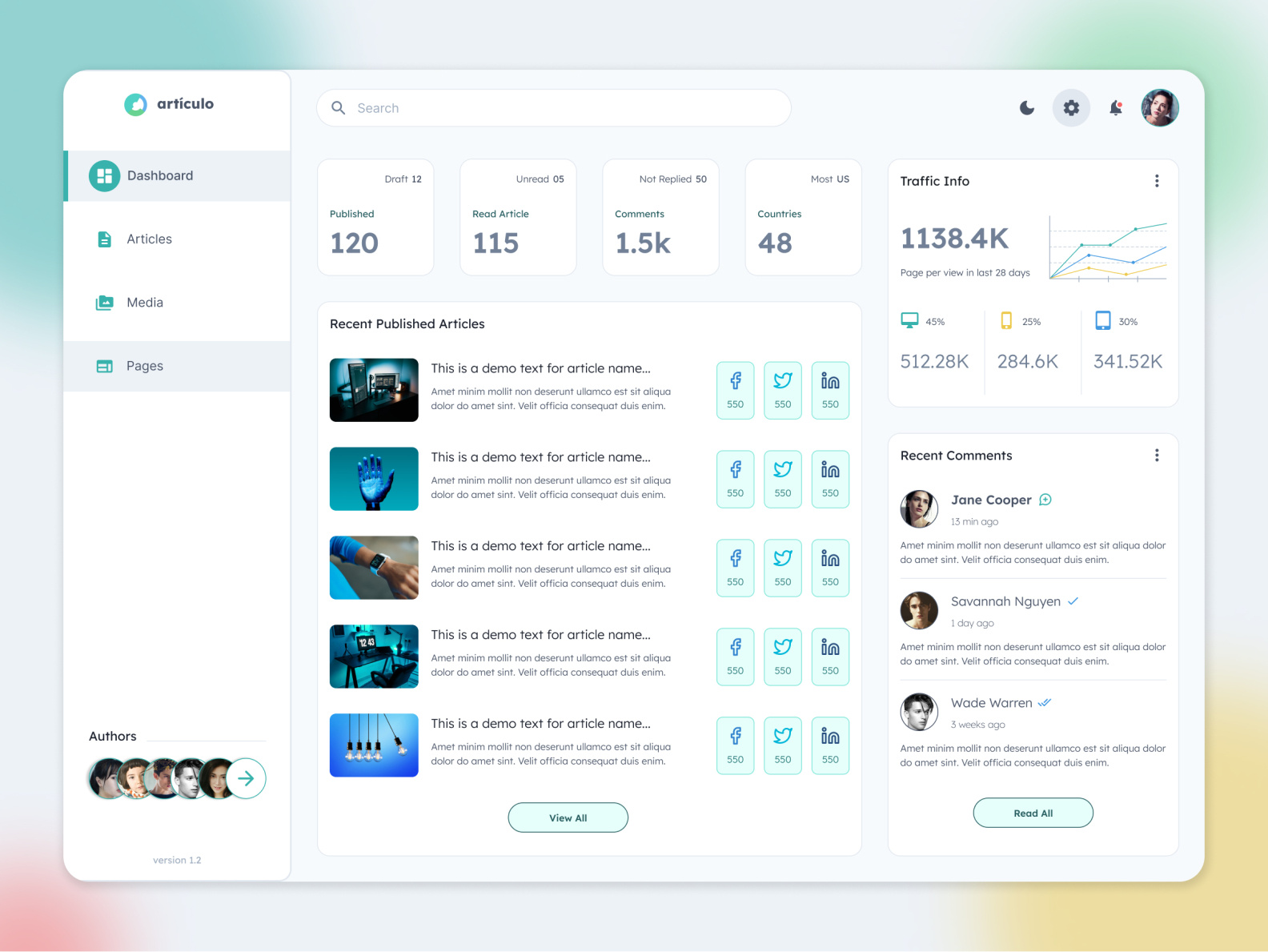 Admin Panel For Blog Site Management by Ariful Basher (Abir) on Dribbble