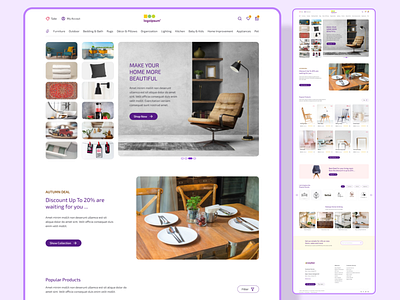 Modern E-commerce Web Design design e commerce figma graphic design illustration online shop ui uidesign uiux ux web design website design