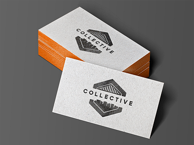 Collective business card mockup business card identity logo mockup