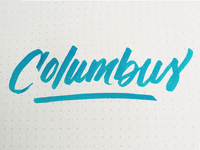 Columbus brush pens columbus hand lettering lettering ohio typography