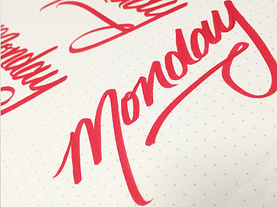 It's Monday. brush pens hand lettering lettering monday typography