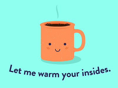 Coffee Break character coffee cold cute funny illustration illustrator mug texture vector warm winter