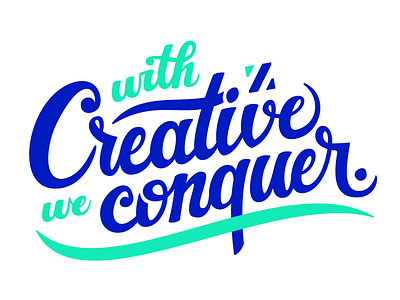 With Creative We Conquer v2 brush pen calligraphy creative hand lettering lettering ohio script typography