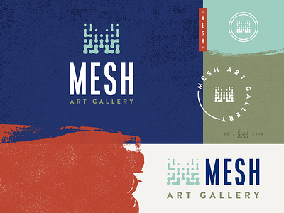 Mesh Art Gallery brand art brand brand seal branding gallery logo mesh paint seal stamp texture