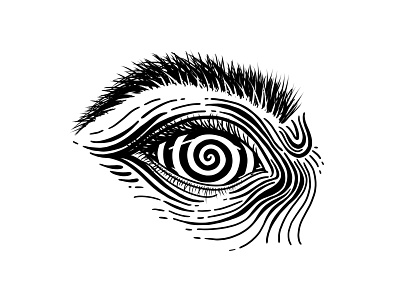 Lazy eye black and white eye eye illustration eyeball eyebrow illustration ipad mesmerize procreate procreate illustration