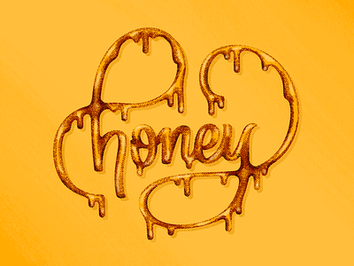 Hey Honey halftone hand lettering ipad illustration ipad pro ipad procreate lettering procreate procreate illustration