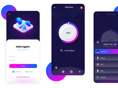 Vpn App UI Design