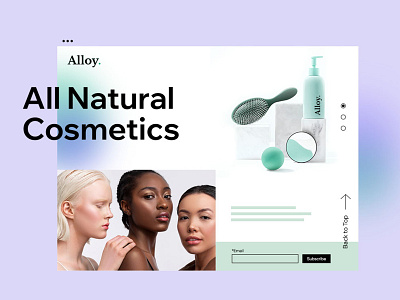 Cosmetics Website Layout beauty branding cosmetics design logo natural package package design pastel typography ui ux web design