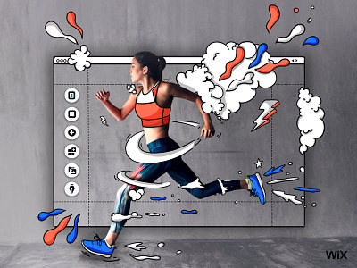 Create your own website browser clouds creative creative design creativity design fitness hand drawn illustration running sport web web design