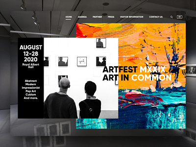 ArtFest Arts Event Landing Page art art gallery figma ui uiux web design webdesign website