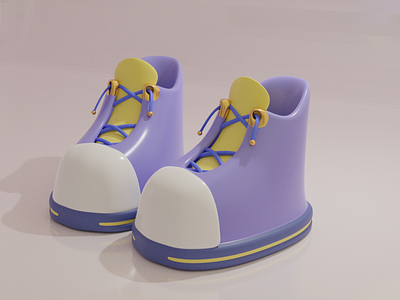 Purple sneakers 3D