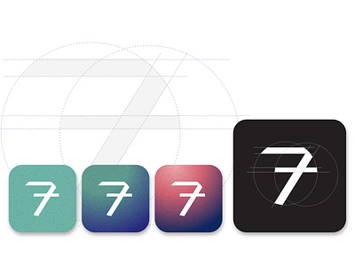 App icon design: 7 -- a journal design 7 app logo brand design brand identity branding calendar icon icons identity journal logo logo design mobile ui seven