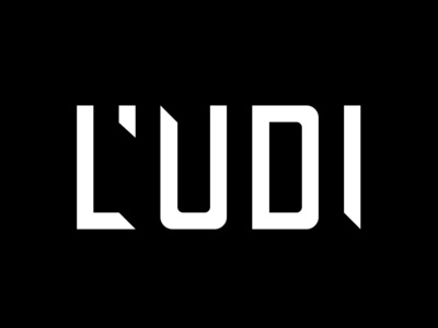 L'UDI Logo flat icon logo typography vector