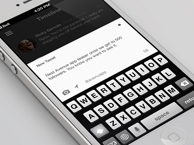 Avenue App: New Tweet app clean design ios iphone minimalist simplistic tweet