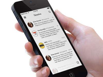 Avenue App: iOS 7 Update clean design ios7 iphone minimalist twitter