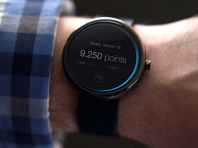 Android Wear: Fitness Concept android clean design minimal mobile prototype sketch ui watch wearable