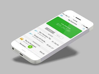 Mobile Expenses clean expense ios ios7 iphone minimalist mobile sketch transactions ui