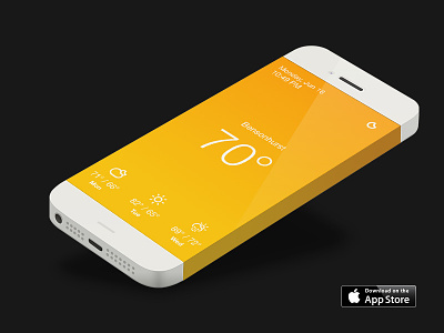 Horizon: Simple Weather app store apple clean climacons ios iphone minimalist sketch weather