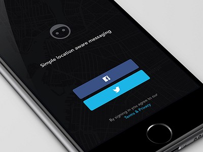 Push It: Splash Screen facebook ios local login map messaging minimal sign up simple sketch twitter ui