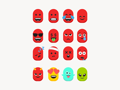 Pomidori Emoji Sticker Pack for iMessage apple cute emoji ghost icons illustration imessage ios iphone pomidori red stickers