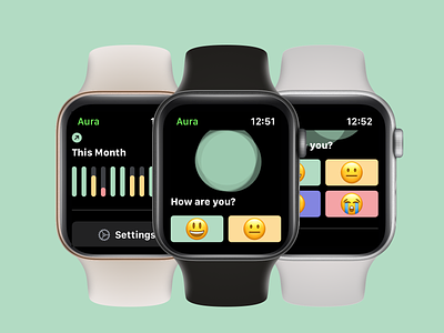 Aura: Simple Mood Tracker aura minimalist mobile mood track mood tracking sketch watch watchos