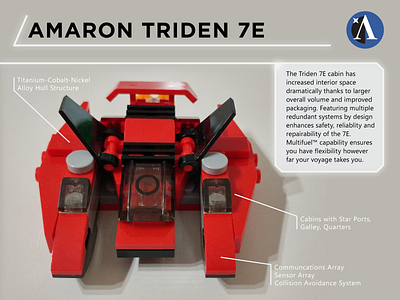 Triden E7 by Amaron branding icon illustration lego vector