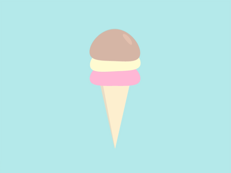 Ice Cream Cone Animation after effects animation colorful cone cute dessert ice cream illustrator motion pastel vector