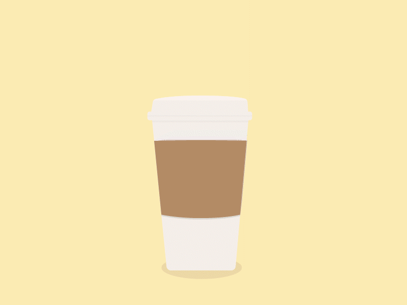 Coffe Cup Fill Up after effects animation art bean brown coffee cup drink illustrator monochromatic motion vector