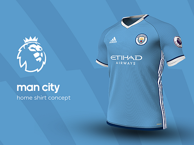 Man City Home Shirt by adidas adidas football jersey kit man city premier league soccer