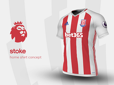 Stoke Home Shirt by adidas adidas football jersey kit premier league soccer stoke