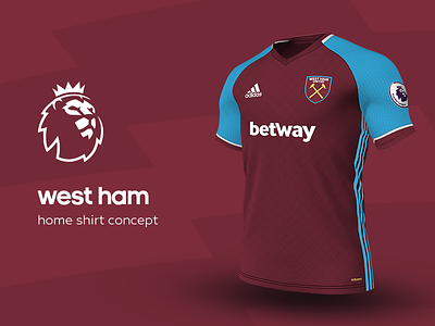 West Ham Home Shirt by adidas adidas football jersey kit premier league soccer west ham