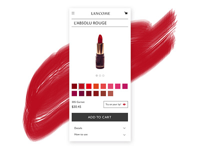 #012 E-Commerce Shop cosmetics daily ui daily ui 012 e commerce ec lipstick ui ui design ux