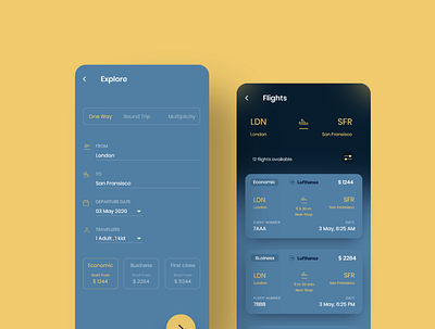 Flight Booking App adobexd design explore flight app flight booking flight search flight ticket minimal mobile app mobile ui ui visual design