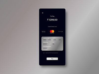 Payment method adobexd mobile app mobile ui payment ui