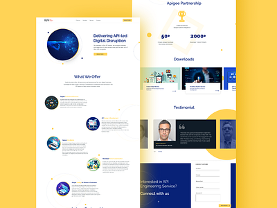 Product Landing Page creative landing page design digital api figma graphic design landing page one market place product ui