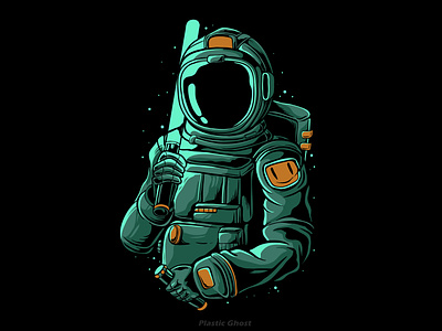 Space war apparel design artwork astronaut cartoon cosmonaut design for sale laser sword lightsaber merch streetwear suit tshirt design vector war