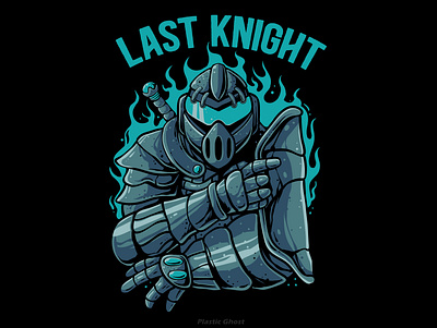 last knight apparel design cartoon cyborg death design for sale esport fire game illustration knight logo machine ninja tshirt design warrior