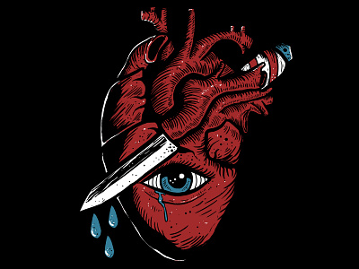Tears Drop design digital art photography heart illustration merch merchband metal posthardcore tattoo design tears tears drop