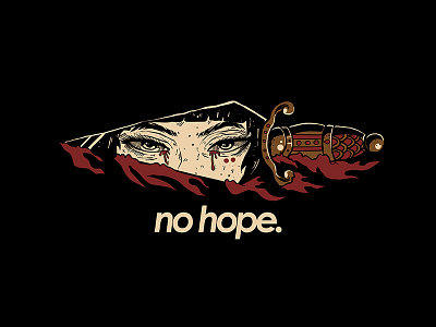 No Hope apparel design design design for sale illustration logo merch merchband sad sadboy