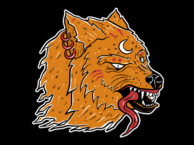 Cult Wolf apparel design cartoon dead design design for sale illustration logo merch merchband metal