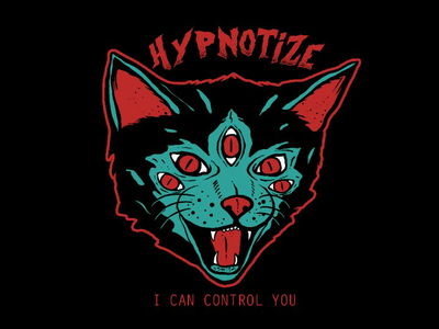 Hypnotize apparel design cat design design for sale illustration logo merch merchband metal