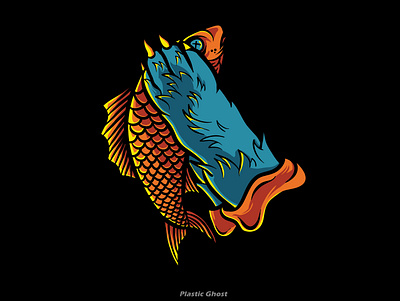 pray and get it apparel design artwork cartoon cat cat hand cats design for sale fish golden fish hand cat hand pray illustration merch merchband pray tshirt design vector vector illustration