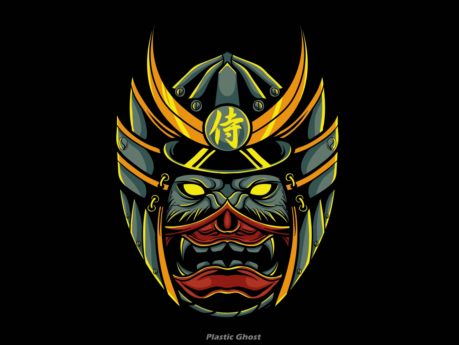 Маска samurai oni