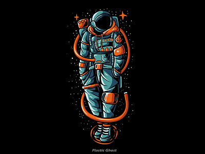 astro hype apparel design artwork astronaut black illustration cartoon design design for sale illustration merchband skull tshirt design