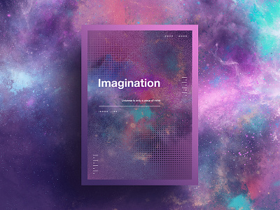 Imagination of mind imagination poster typography