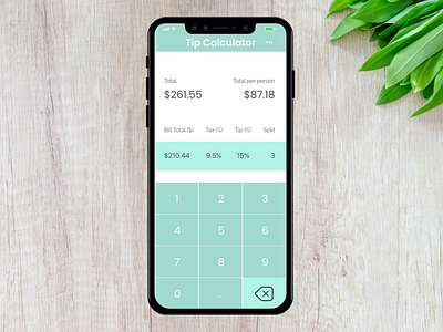 Daily UI 004 - Calculator ios mobile app ui